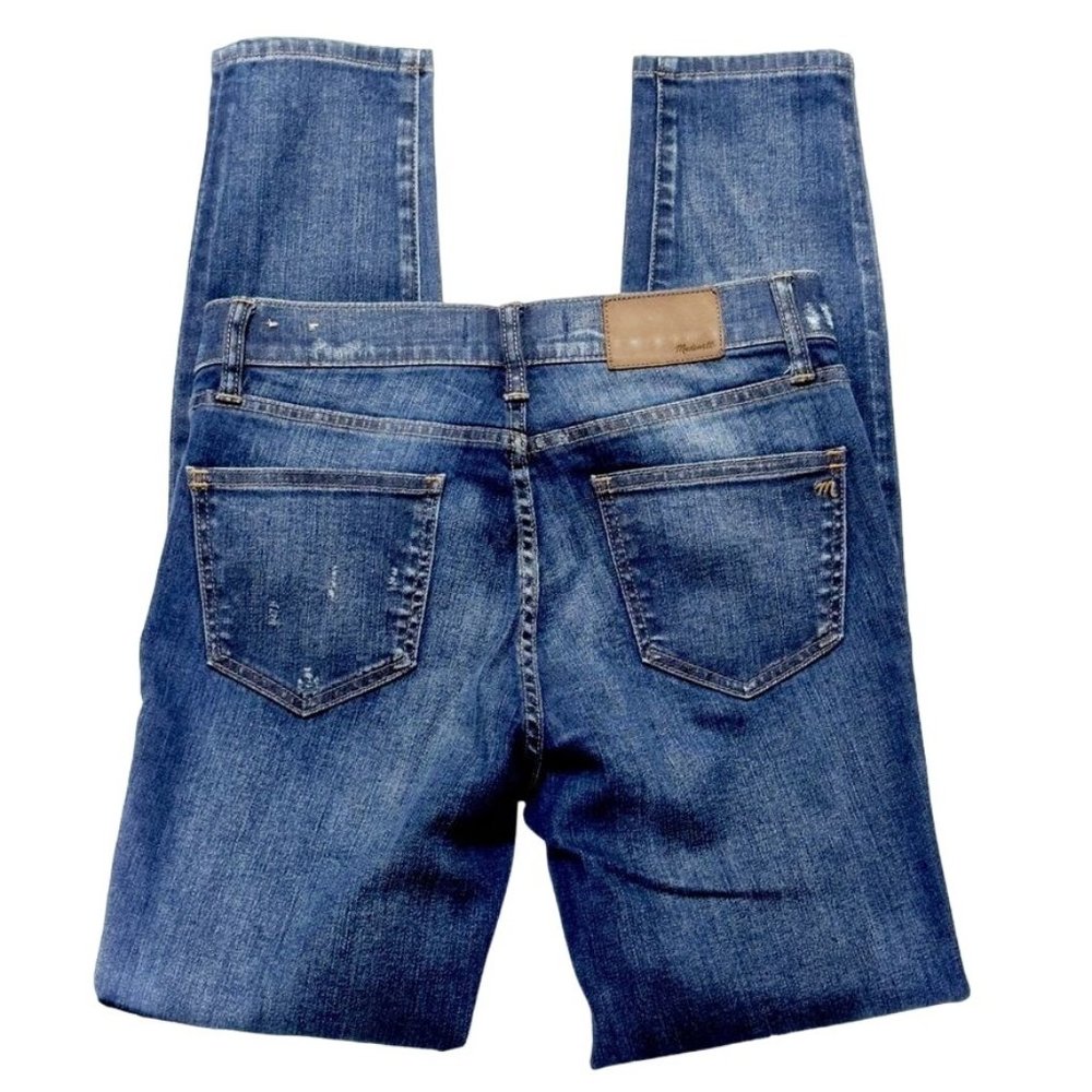 MADEWELL Jeans Mid Rise Skinny Skinny Tapered Denim Cotton Stretch Blue Women's